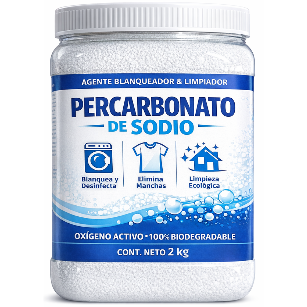 Percarbonato de Sodio 2 Kg | Oxígeno Activo en Polvo para Limpieza