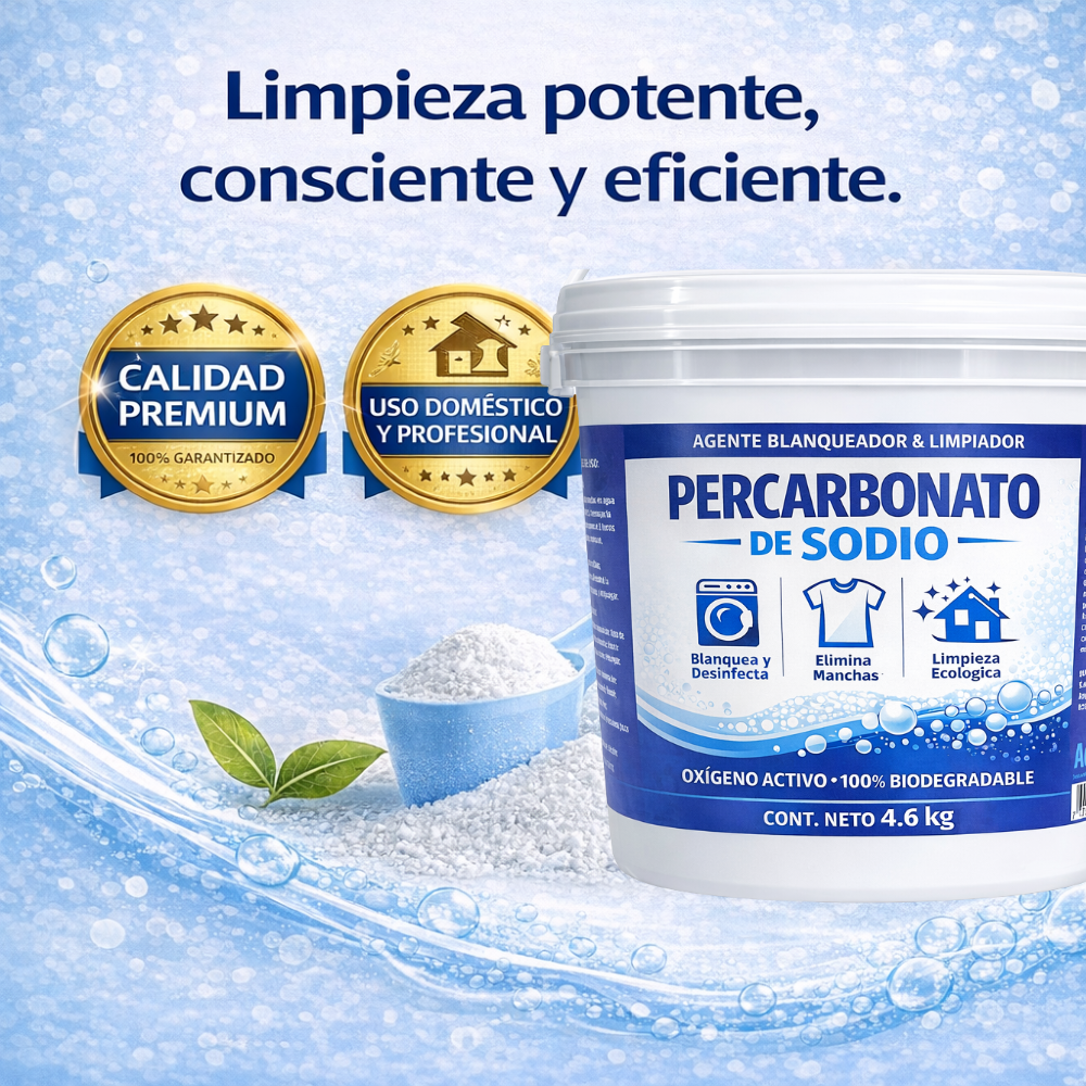 Percarbonato de Sodio 4.6 Kg | Oxígeno Activo en Polvo para Limpieza