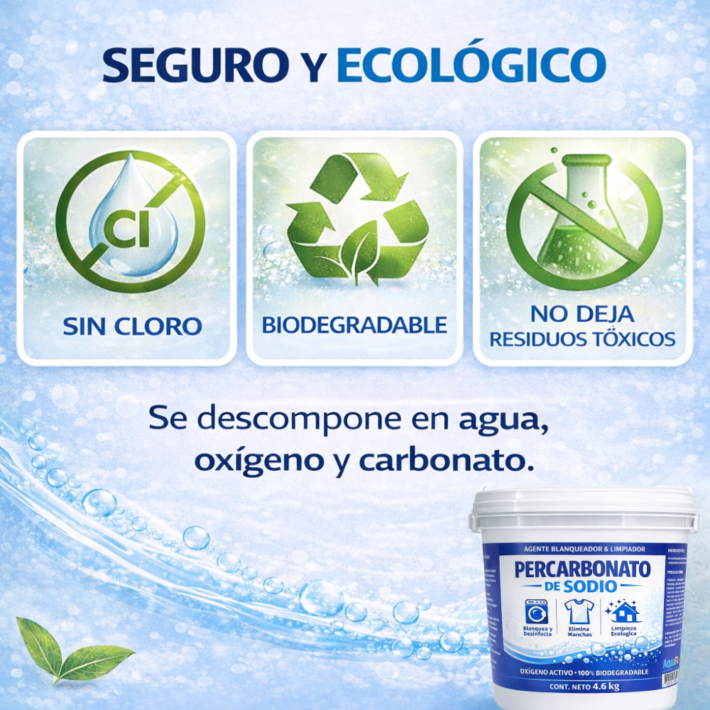 Percarbonato de Sodio 4.6 Kg | Oxígeno Activo en Polvo para Limpieza