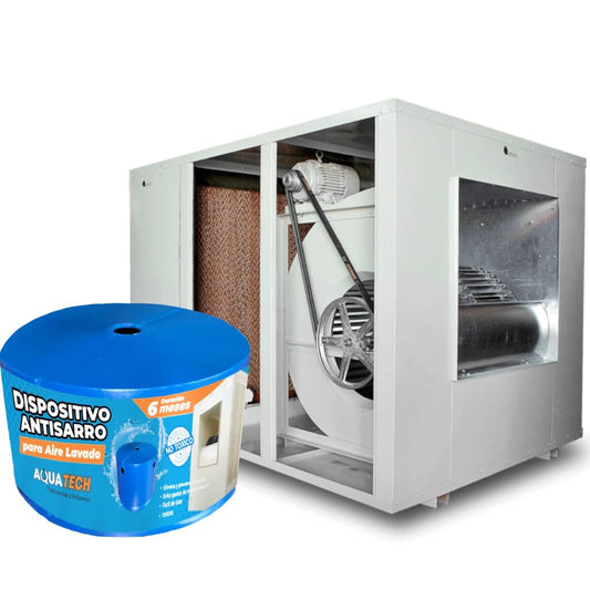 Dispositivo antisarro AquaTech de 6 meses para sistema de aire lavado y mantenimiento de enfriador evaporativo.
