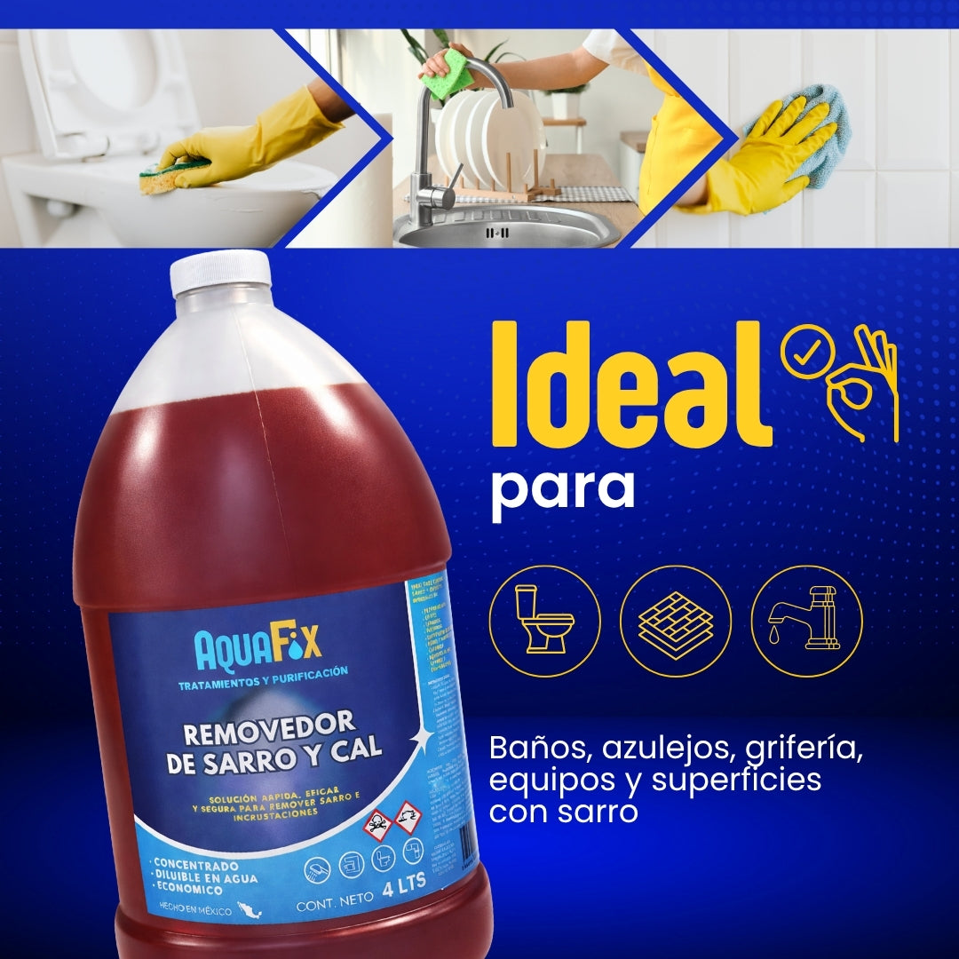 Removedor de Sarro Concentrado. Sarricida 4 LITROS. Limpieza Efectiva