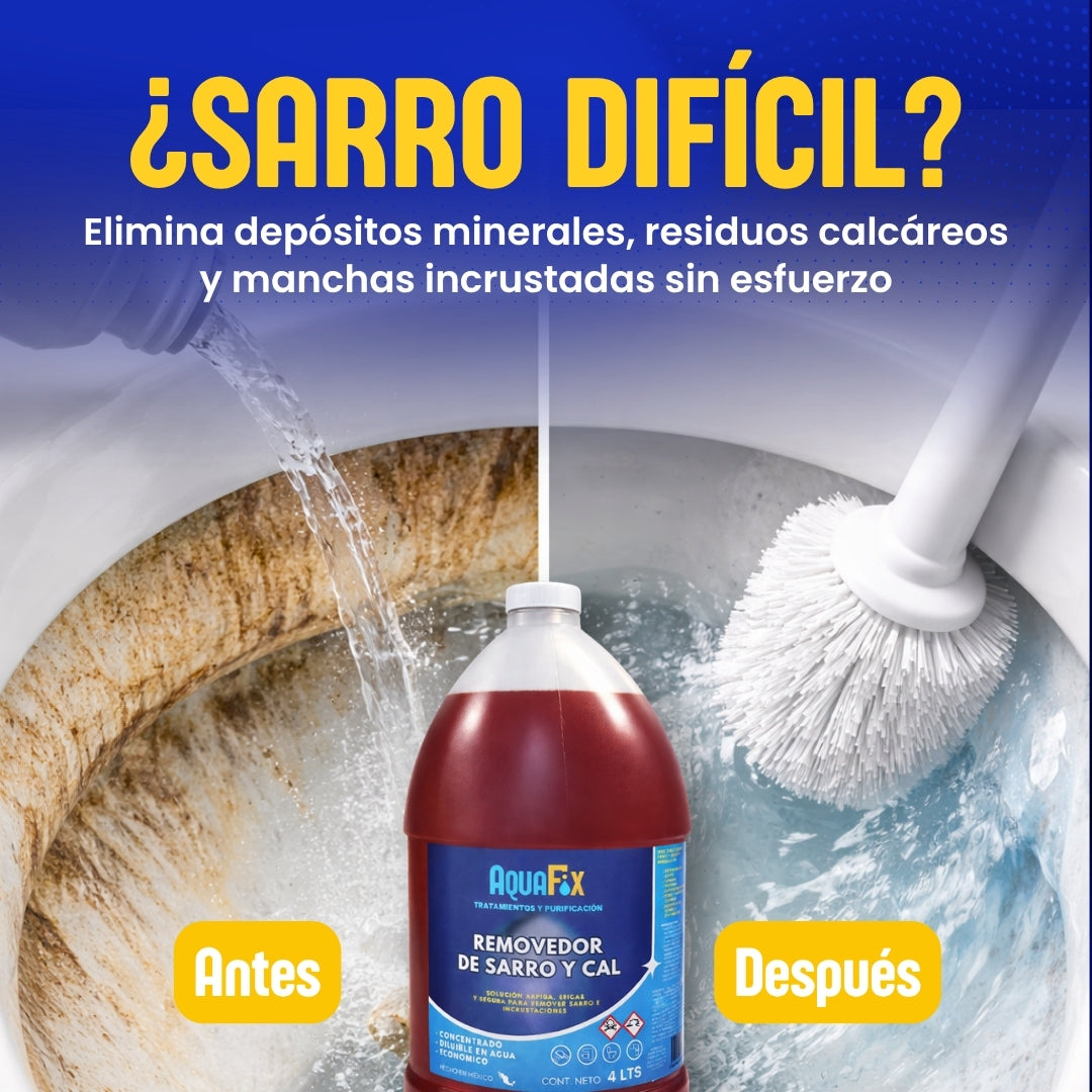 Removedor de Sarro Concentrado. Sarricida 4 LITROS. Limpieza Efectiva