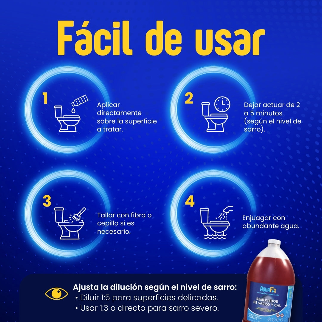 Removedor de Sarro Concentrado. Sarricida 4 LITROS. Limpieza Efectiva