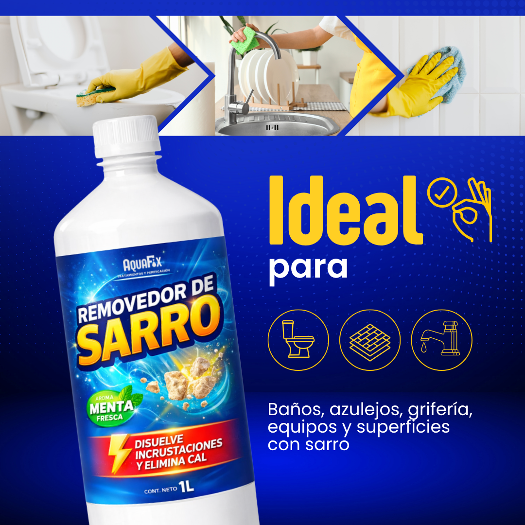 Removedor de Sarro Concentrado. Sarricida Limpieza Efectiva de Baño 1L