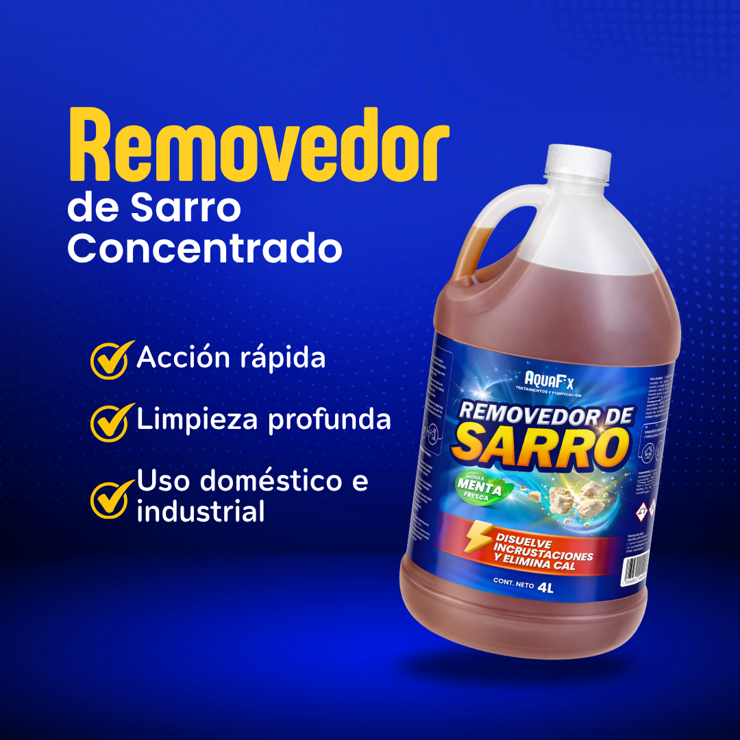 Removedor de Sarro Concentrado. Sarricida 4 LITROS. Limpieza Efectiva