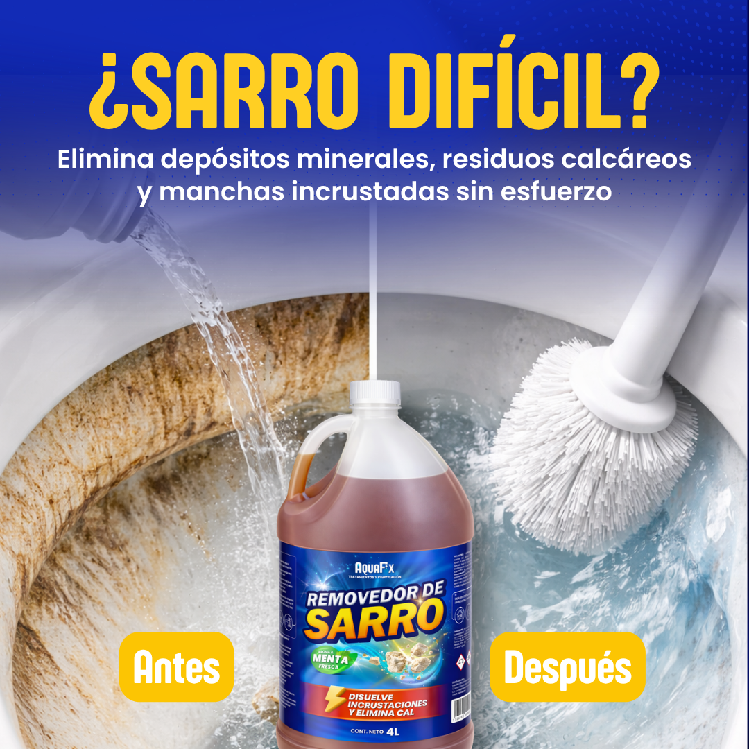 Removedor de Sarro Concentrado. Sarricida 4 LITROS. Limpieza Efectiva