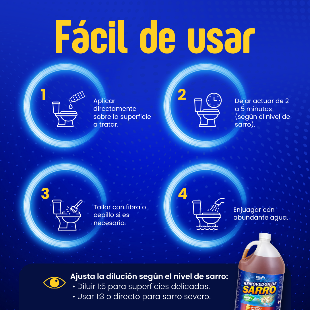 Removedor de Sarro Concentrado. Sarricida 4 LITROS. Limpieza Efectiva